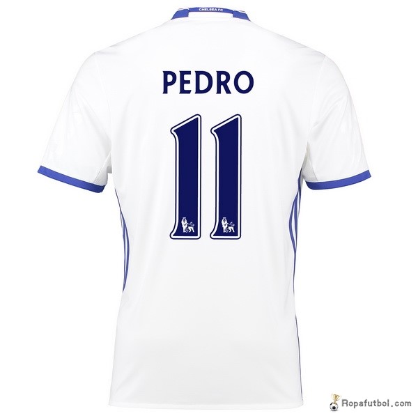 Camiseta Chelsea Replica Tercera Ropa Pedro 2016/17 Blanco